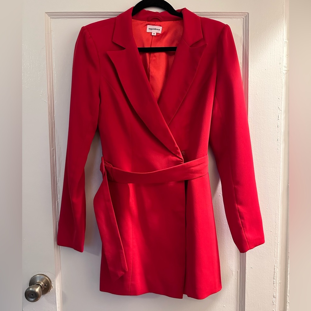 Superdown Red Blazer Dress